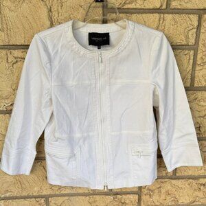 Lafayette 148 New York Cream Women's Blazer Jacket Size Med